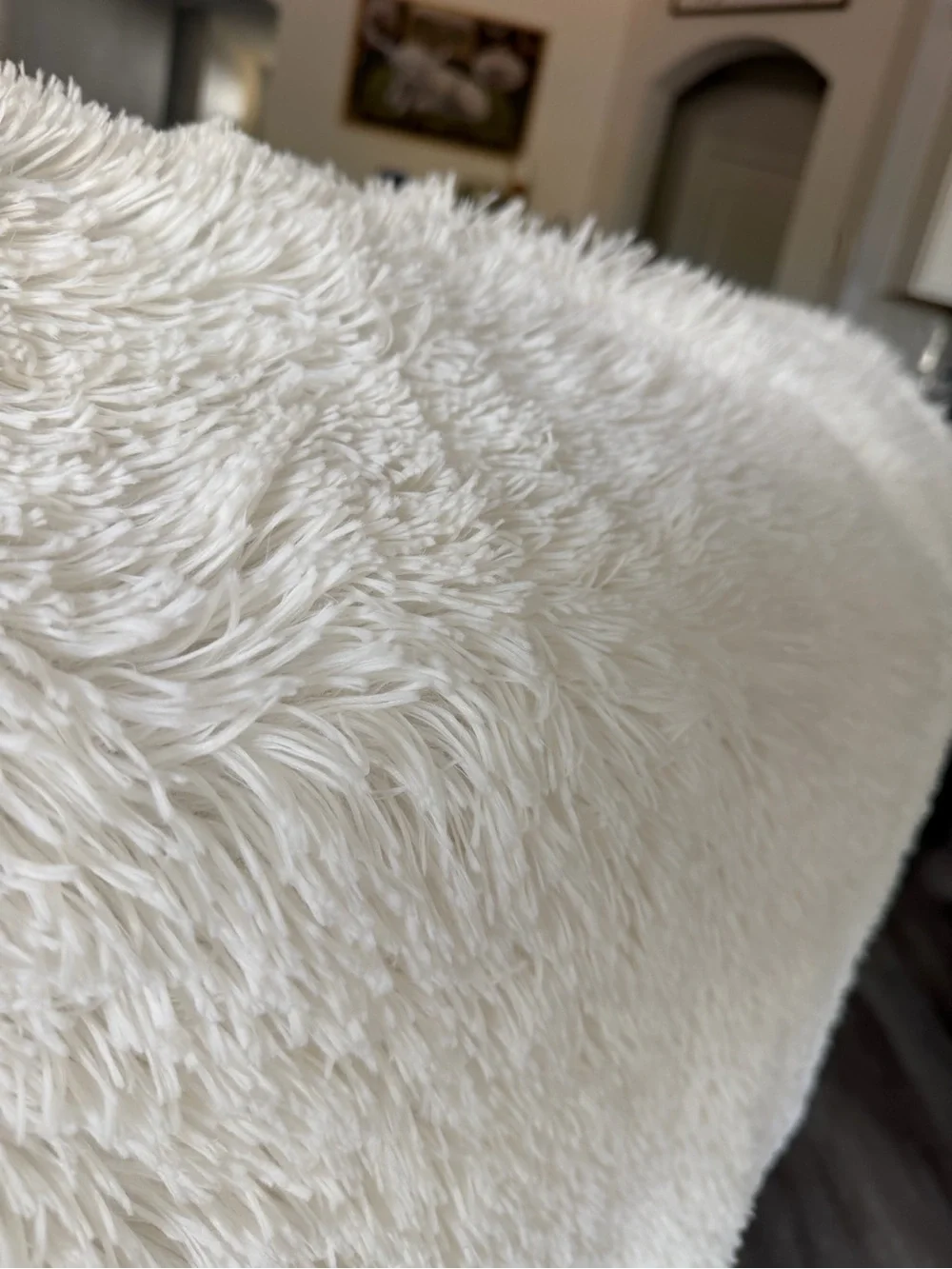 Southern Living At Home Cream Plush Sherpa Queen Duvet Cover